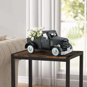 Vintage Farmhouse Black Metal Truck Decor, Old Farm Car Indoor Decoration, Fall Halloween Trucks Table & Kitchen Centerpieces, Decorative Outdoor Garden Cars Planters